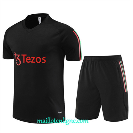 Thai Maillot Ensemble Manchester United + Short Training 2023 2024 Noir ML1050