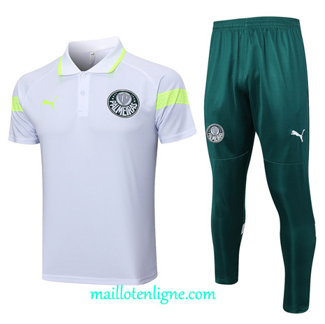 Thai Maillot Ensemble Palmeiras Polo Training 2023 2024 Blanc ML1078