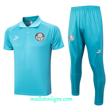 Thai Maillot Ensemble Palmeiras Polo Training 2023 2024 Bleu ML1079