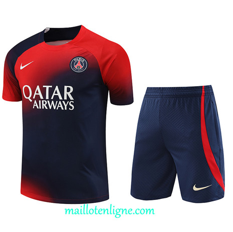 Thai Maillot Ensemble Paris Saint-Germain + Short Training 2023 2024 Bleu ML1108