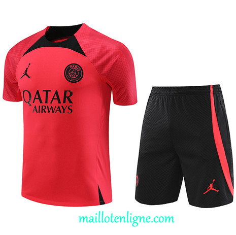 Thai Maillot Ensemble Paris Saint-Germain + Short Training 2023 2024 Rouge ML1123