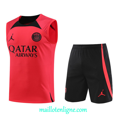 Thai Maillot Ensemble Paris Saint-Germain Debardeur Training 2023 2024 Rouge ML1134