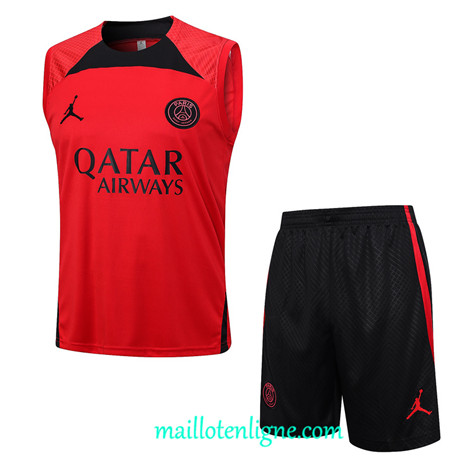 Thai Maillot Ensemble Paris Saint-Germain Debardeur Training 2023 2024 Rouge ML1135