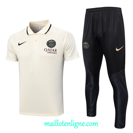 Thai Maillot Ensemble Paris Saint-Germain Polo Training 2023 2024 Jaune ML1138