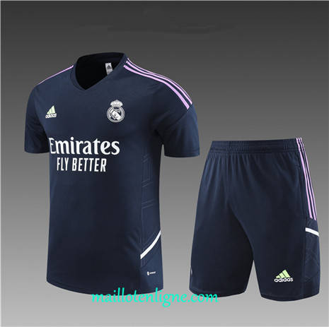 Thai Maillot Ensemble Real Madrid Enfant + Short Training 2023 2024 Bleu ML1141