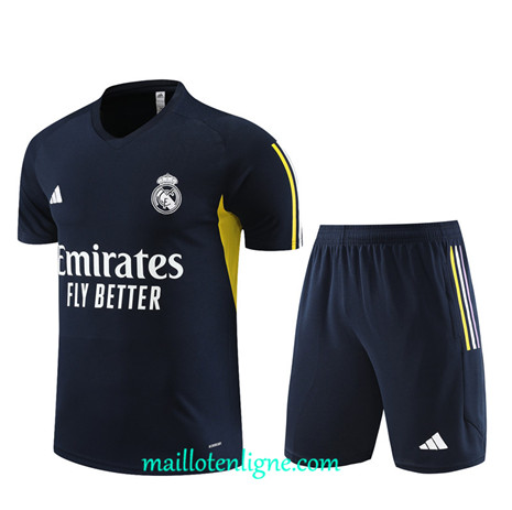 Thai Maillot Ensemble Real Madrid Enfant + Short Training 2023 2024 Bleu Marine ML1142