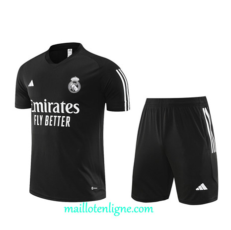 Thai Maillot Ensemble Real Madrid Enfant + Short Training 2023 2024 Noir ML1143