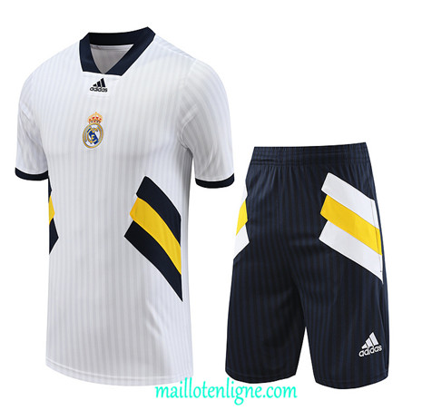 Thai Maillot Ensemble Real Madrid + Short Training 2023 2024 Blanc ML1144