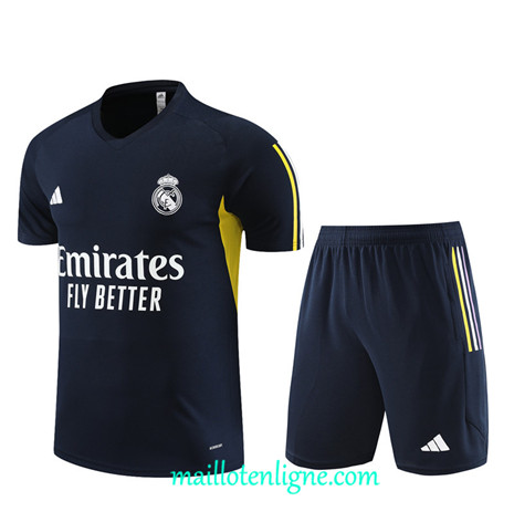 Thai Maillot Ensemble Real Madrid + Short Training 2023 2024 Bleu Marine ML1148