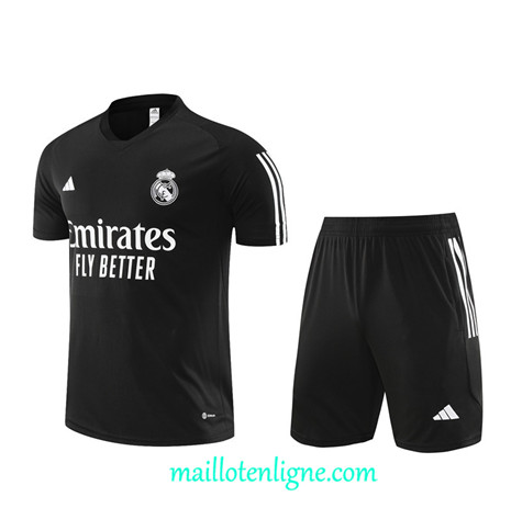 Thai Maillot Ensemble Real Madrid + Short Training 2023 2024 Noir ML1149