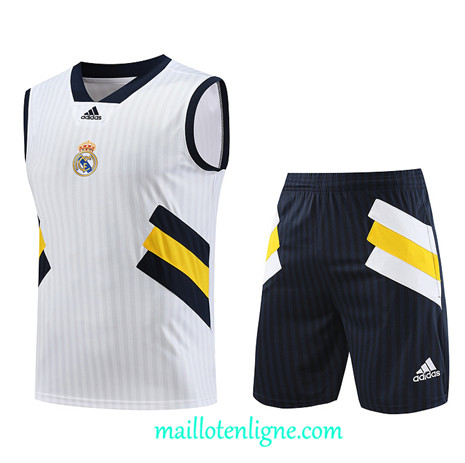 Thai Maillot Ensemble Real Madrid Debardeur Training 2023 2024 Blanc ML1153