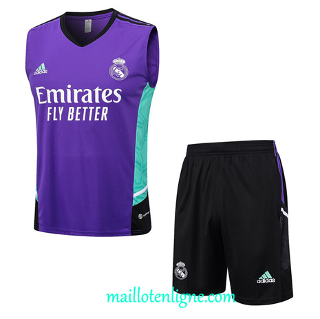 Thai Maillot Ensemble Real Madrid Debardeur Training 2023 2024 Violet ML1161