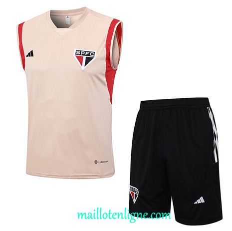 Thai Maillot Ensemble Sao Paulo Debardeur Training 2023 2024 Rose ML1256