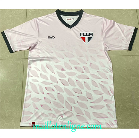Thai Maillot Sao Paulo Rose 2024 2025 ligne 120009