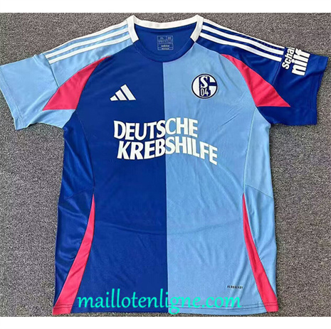 Thai Maillot Schalke 04 Édition spéciale Bleu 2024 2025 ligne 120029