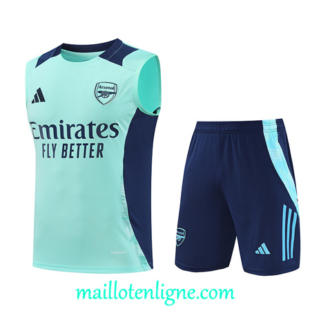 Thai Maillot Arsenal Debardeur Training 2024 2025 Bleu ligne 120100
