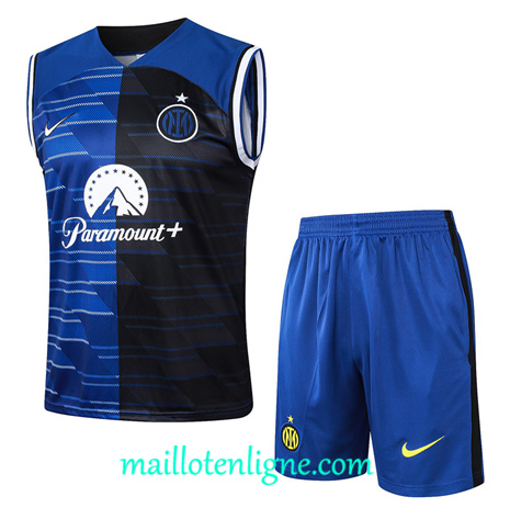 Thai Maillot Inter Milan Debardeur Training 2024 2025 Bleu ligne 120113