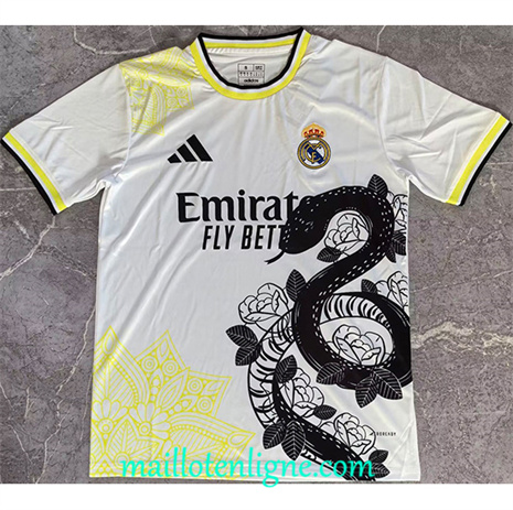 Thai Maillot Real Madrid Édition spéciale Blanc/noir 2024 2025 ligne 120235
