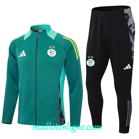Thai Maillot Ensemble Algerie Veste Survetement vert 2024 2025 ligne 120630
