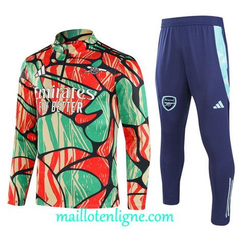 Thai Maillot Ensemble Arsenal Survetement Orange 2024 2025 ligne 120710