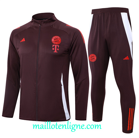 Thai Maillot Ensemble Bayern Munich Enfant Veste Survetement brun 2024 2025 ligne 120781