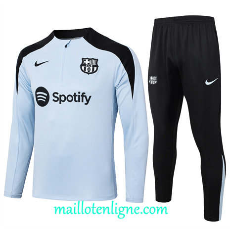 Thai Maillot Ensemble Barcelone Enfant Survetement bleu clair 2024 2025 ligne 120785