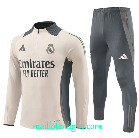 Thai Maillot Ensemble Real Madrid Enfant Survetement abricot 2024 2025 ligne 120799