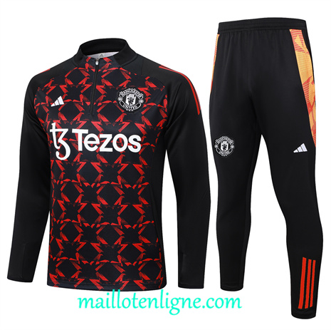Thai Maillot Ensemble Manchester United Enfant Survetement noir 2024 2025 ligne 120906