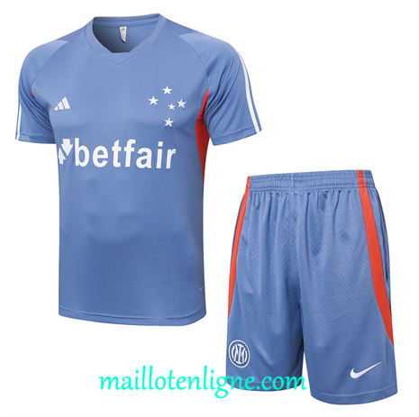 Thai Maillot Ensemble Cruzeiro + Short Training Gris 2024 2025 ligne 120922