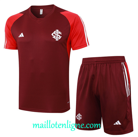 Thai Maillot Ensemble SC Internacional + Short Training rouge bordeaux 2024 2025 ligne 120928