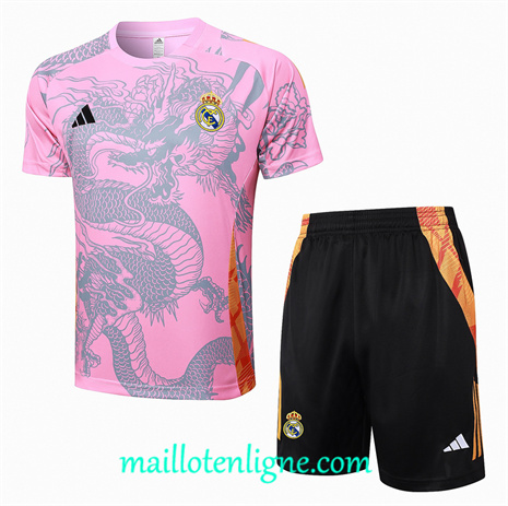 Thai Maillot Ensemble Real Madrid + Short Training rose 2024 2025 ligne 120965