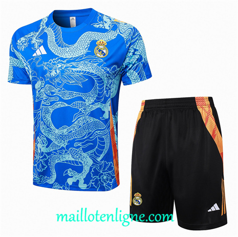 Thai Maillot Ensemble Real Madrid + Short Training Bleu 2024 2025 ligne 120966