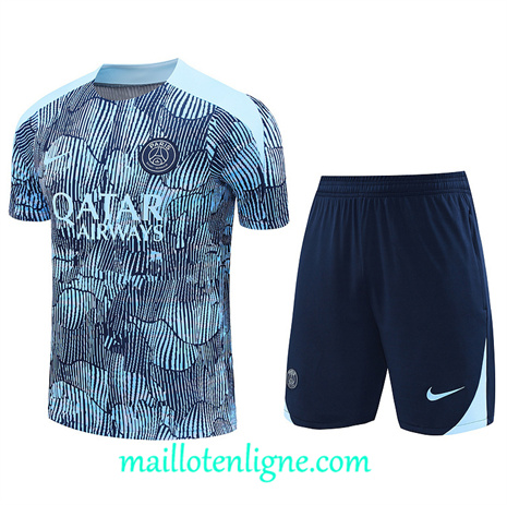 Thai Maillot Ensemble Paris Saint-Germain + Short Training Bleu 2024 2025 ligne 120981