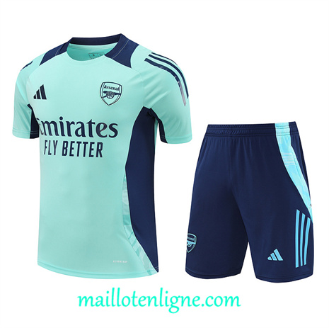 Thai Maillot Ensemble Arsenal + Short Training Bleu 2024 2025 ligne 121029