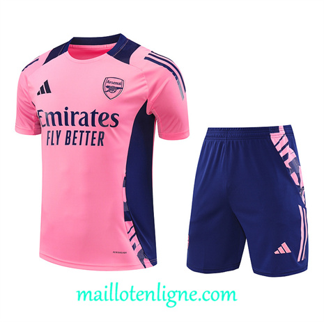 Thai Maillot Ensemble Arsenal + Short Training rose 2024 2025 ligne 121030