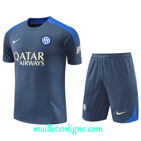 Thai Maillot Ensemble Inter Milan + Short Training Gris 2024 2025 ligne 121054