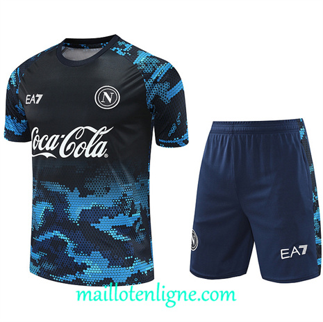 Thai Maillot Ensemble Napoli + Short Training Bleu 2024 2025 ligne 121060