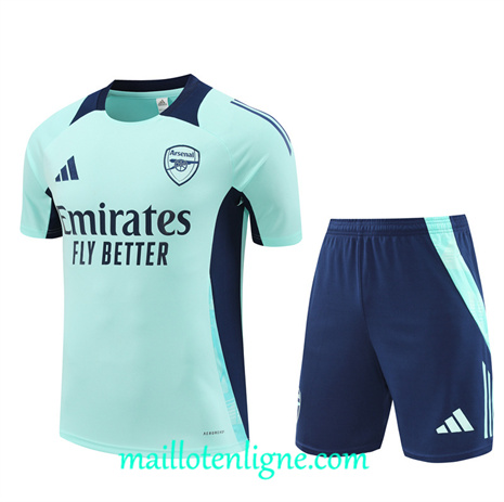 Thai Maillot Ensemble Arsenal Enfant + Short Training Bleu 2024 2025 ligne 121070