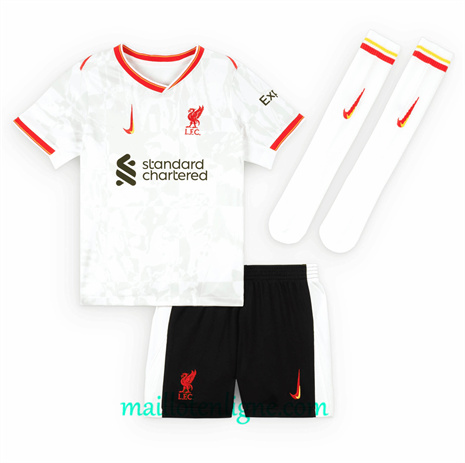 Thai Maillot Liverpool Enfant Third Gris 2024 2025 ligne 4150