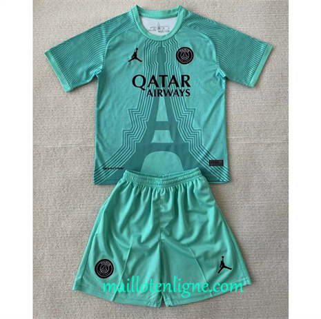 Thai Maillot Paris Saint-Germain Enfant Vert 2024 2025 ligne 4163