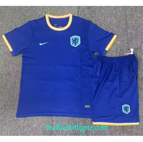 Thai Maillot Pays-Bas Enfant Bleu 2024 2025 ligne 4166