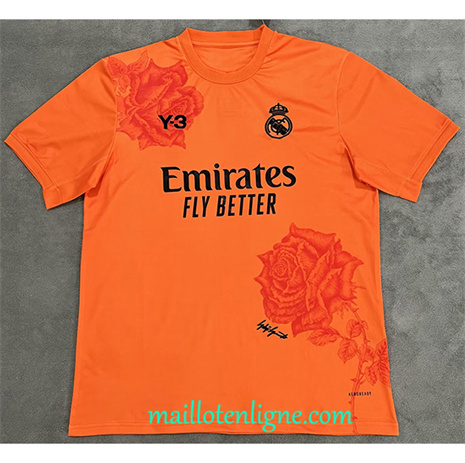 Thai Maillot Real Madrid Y3 Orange 2024 2025 ligne 4222