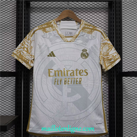 Thai Maillot Real Madrid gold 2023 2024 ligne 4227