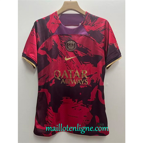 Thai Maillot Paris Saint-Germain rouge 2024 2025 ligne 4256