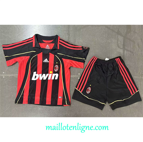 Thai Maillot Retro AC Milan Enfant Domicile 2007-08 ligne 4289