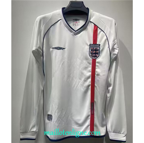 Thai Maillot Retro Angleterre Domicile Manche Longue 2002 ligne 4307