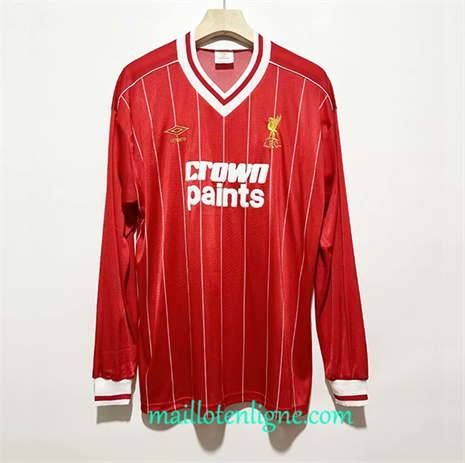 Thai Maillot Retro Liverpool Domicile Manche Longue 1982-83 ligne 4390