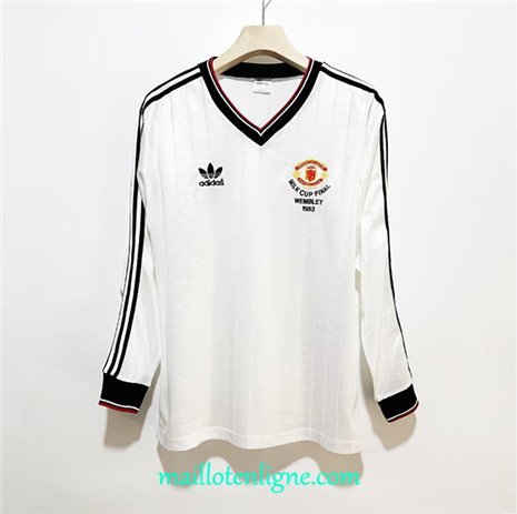 Thai Maillot Retro Manchester United Exterieur Manche Longue 1983 ligne 4402