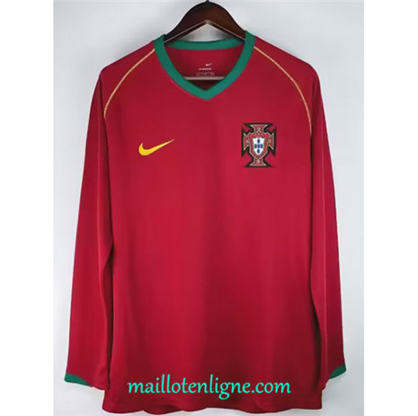 Thai Maillot Retro Portugal Domicile Manche Longue 2006 ligne 4423