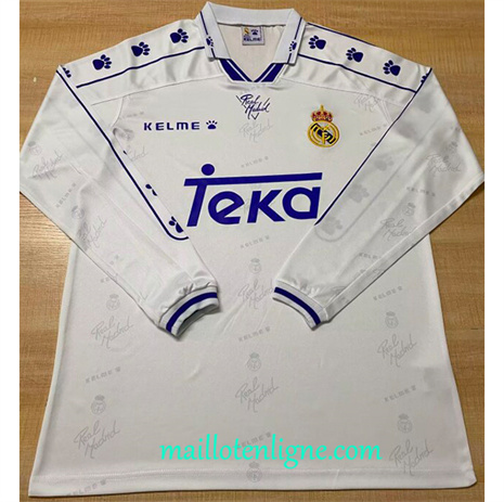 Thai Maillot Retro Real Madrid Domicile Manche Longue 1994-96 ligne 4432